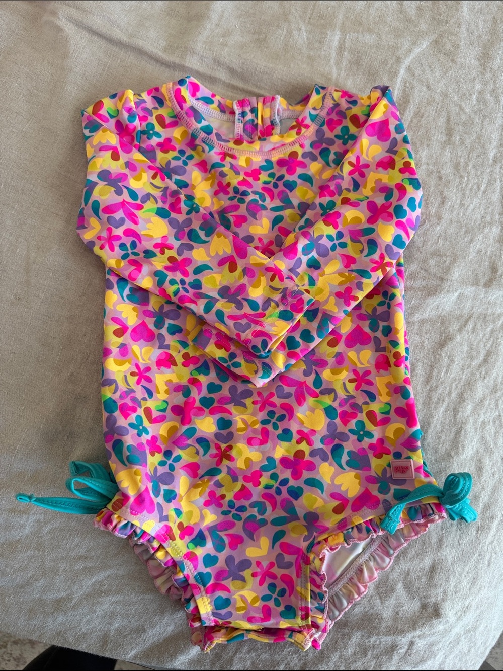 Ruffle Butts Kids One-Piece Swim - Pink, Yellow, Blue